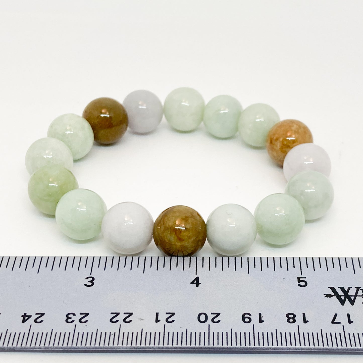 Round Multicolor Chinese Jade Bracelet