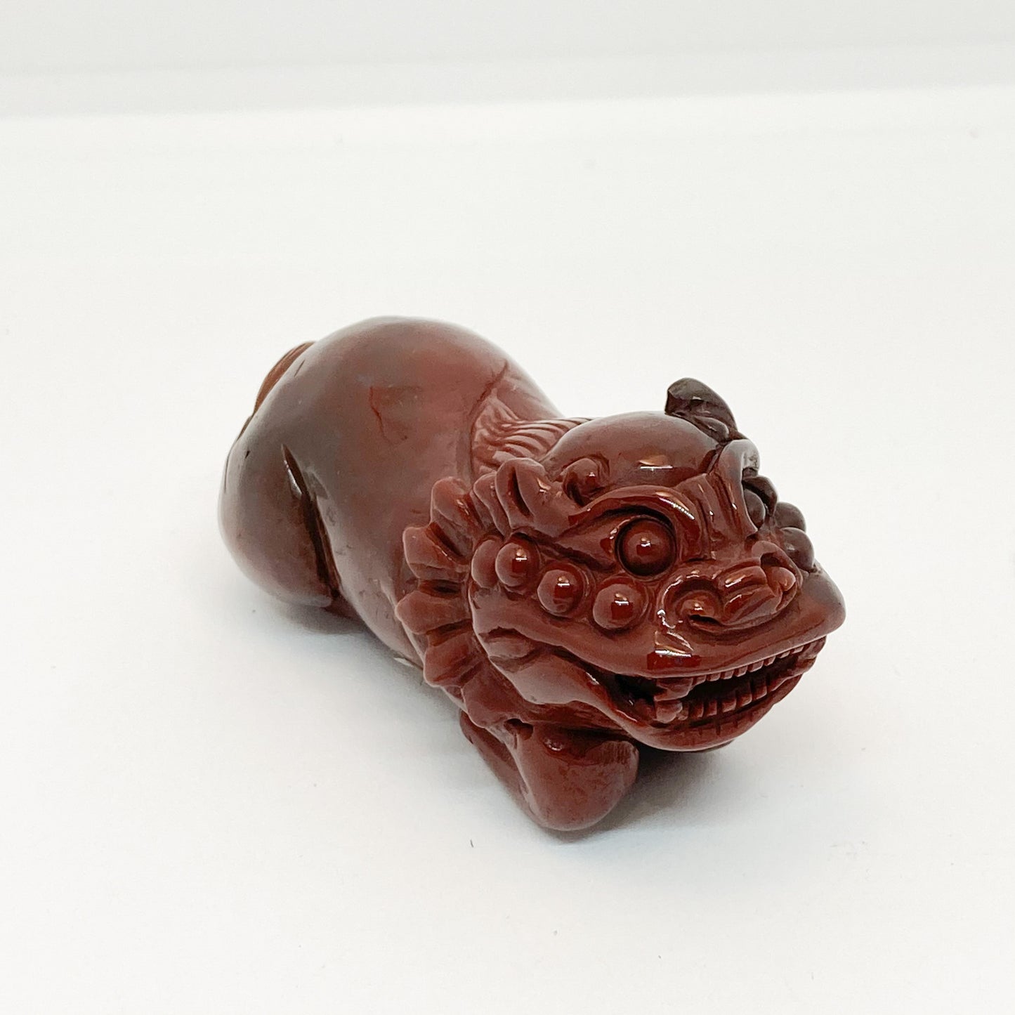 Red Jasper Carved Chinese Power Dragon