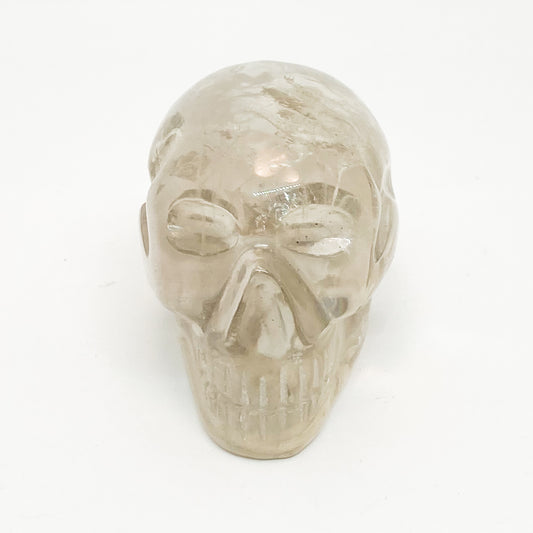 Carved Clear Quartz Skull