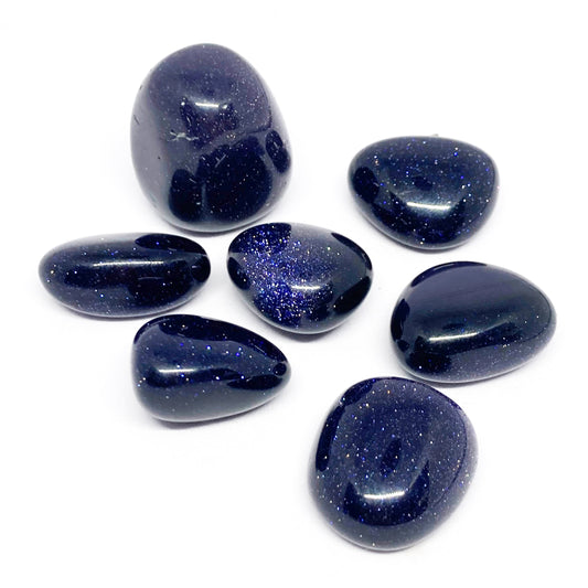 Goldstone Blue Tumbled