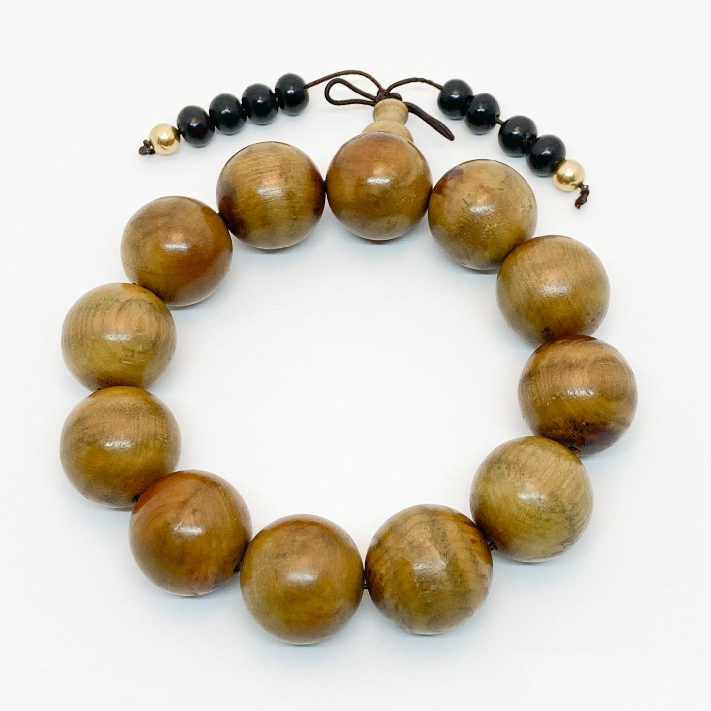 Round green sandalwood beads bracelet