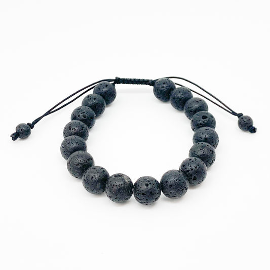 Black Volcanic Lava Bracelet