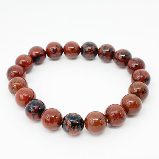 Round Obsidian Mahogany Bracelet