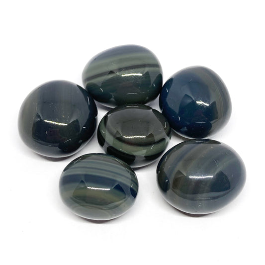 Obsidian Platinum Tumbled