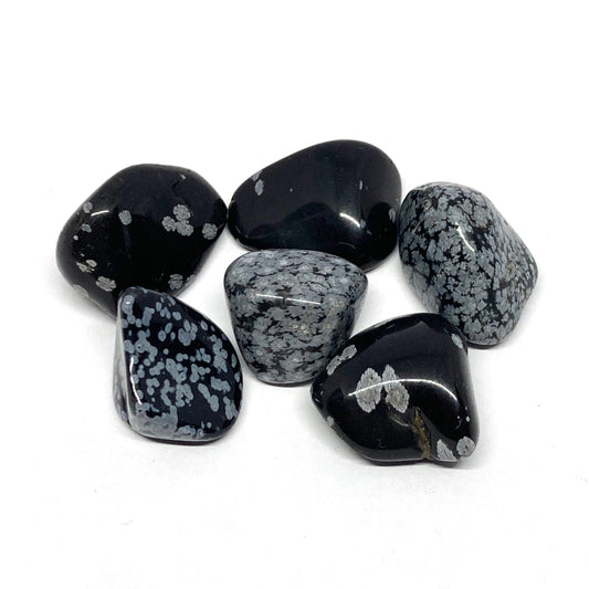 Obsidian Snow Flake Tumbled