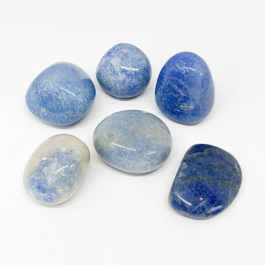 Quartz Dumortierite Tumbled