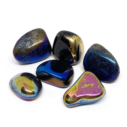 Quartz Titanium Aura Tumbled