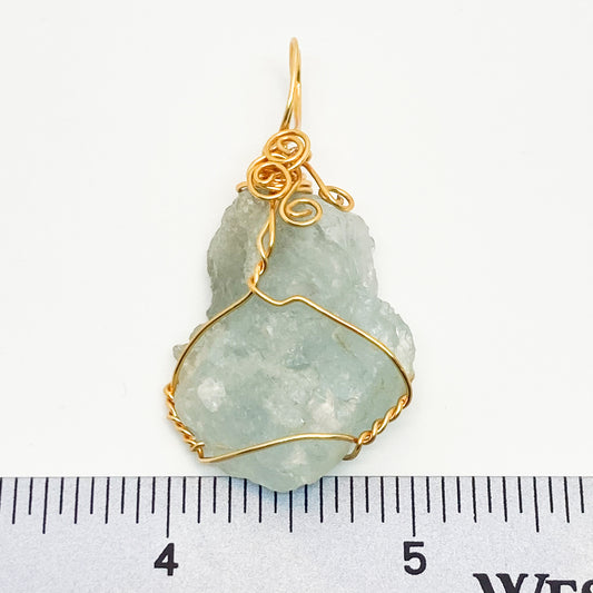 Raw Aquamarine Pendant