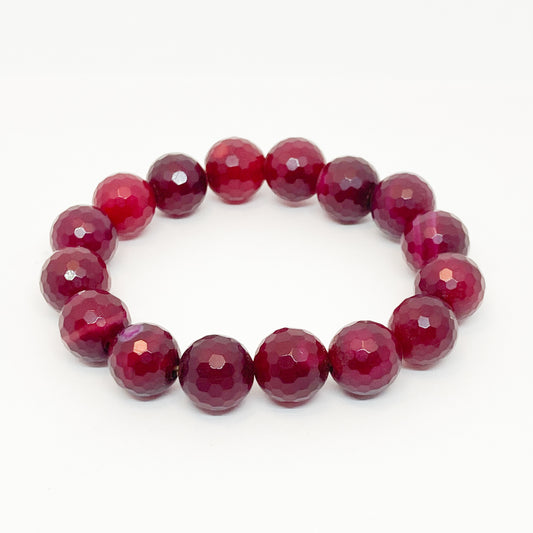 Faceted Rubillite Bracelet