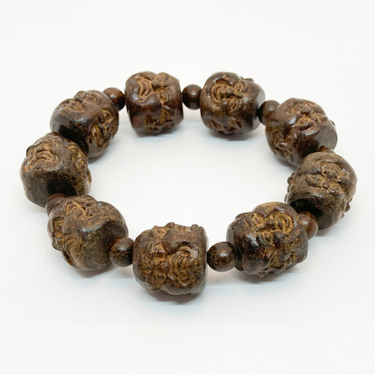 Rosewood Four Face Buda Bracelet