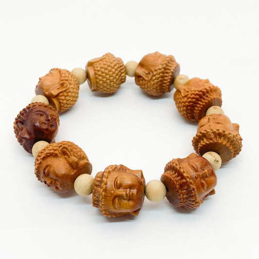 Walnut Buda Head Bracelet